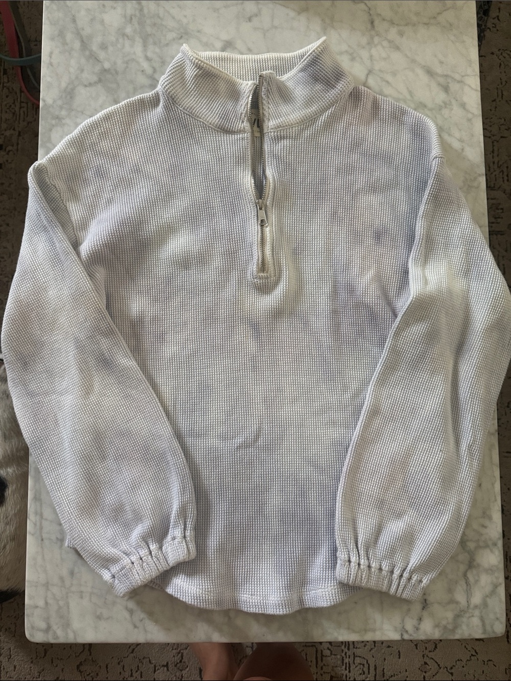 Madewell ombre Quarter-Zip Waffle Knit Pullover Womens XXS
